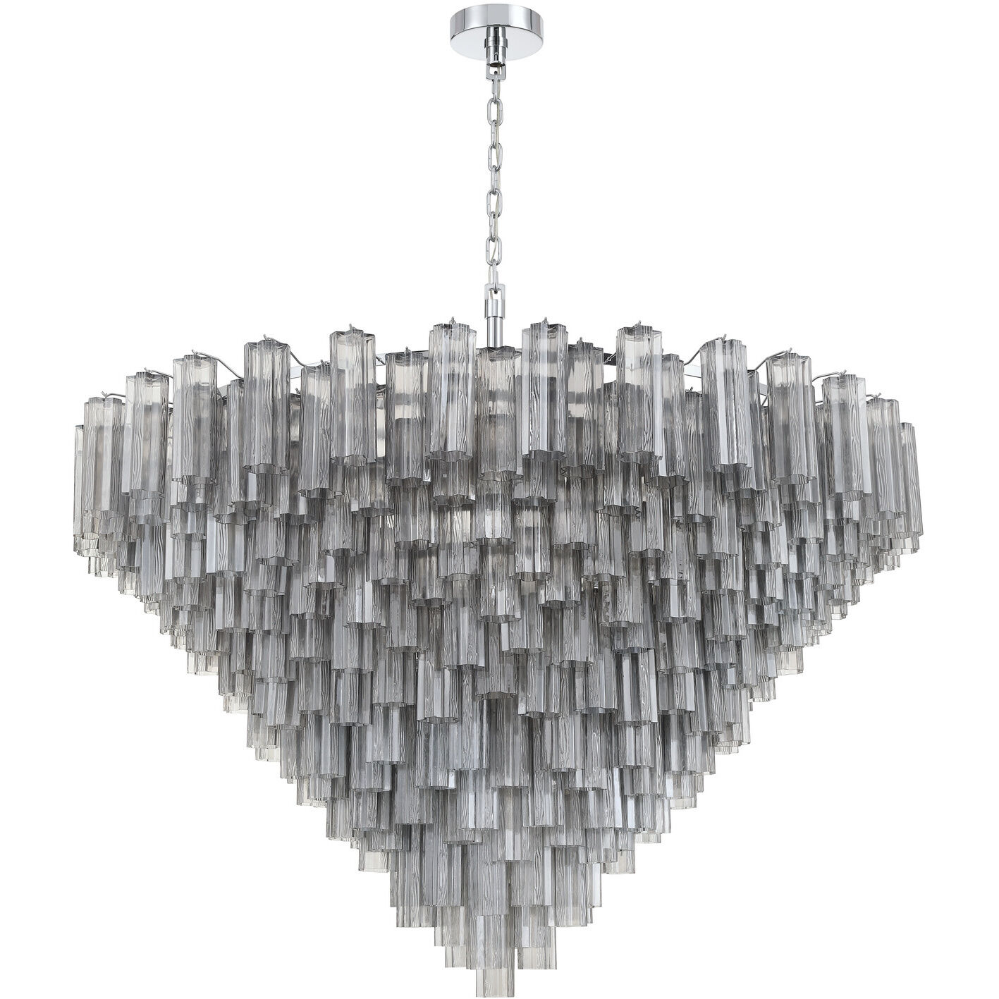 Addis 40 Light 62 inch Polished Chrome Chandelier Ceiling Light