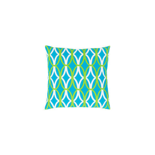 Miranda 20 X 20 inch Bright Blue and Grass Green Throw Pillow