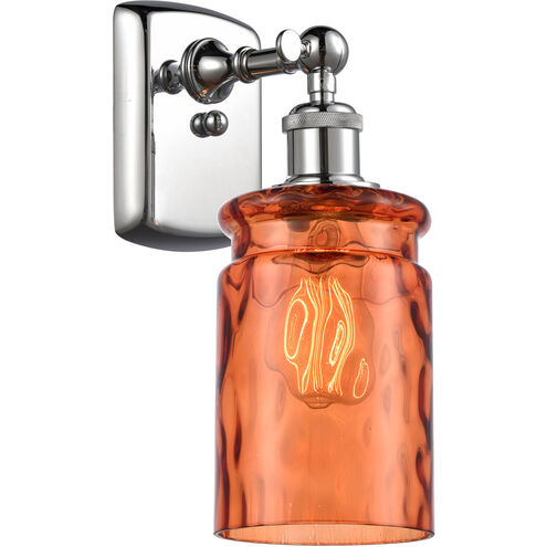 Ballston Candor LED 5 inch Polished Chrome Sconce Wall Light in Turmeric Waterglass, Ballston