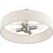 Venlo 4 Light 14 inch Brushed Nickel Semi Flush Ceiling Light