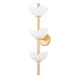 Dawson LED 7.25 inch Gold Leaf and White Plaster Wall Sconce Wall Light