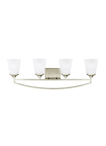 Hanford 4 Light 33.5 inch Brushed Nickel Wall Bath Fixture Wall Light