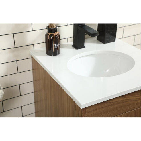 Eugene 19 X 18 X 33.5 inch Walnut Brown Vanity Sink Set