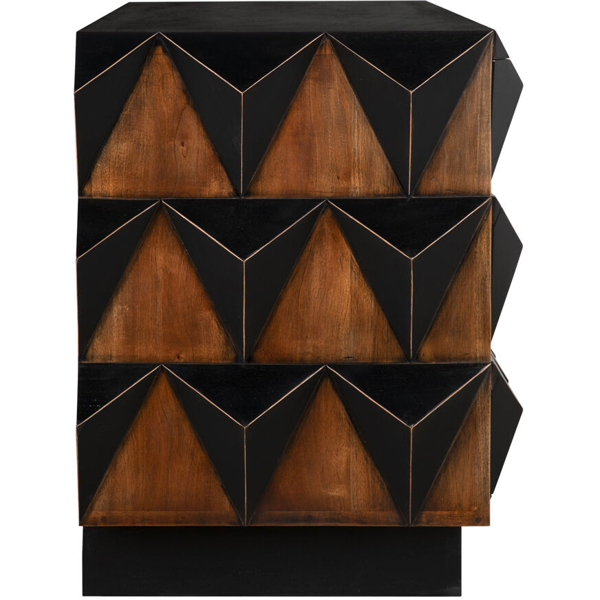 Nigel Hand Rubbed Black and Brown Chest