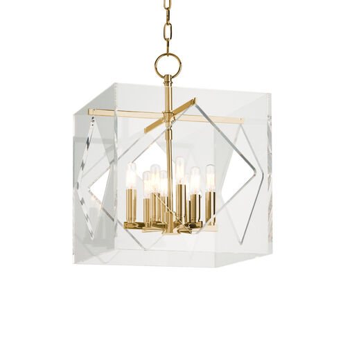 Travis 8 Light 16 inch Aged Brass Pendant Ceiling Light