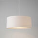 Stretch 1 Light 15 inch Satin Nickel Pendant Ceiling Light in White Linen
