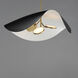 Carmen LED 32 inch Black and Gold Single Pendant Ceiling Light in Black/Gold