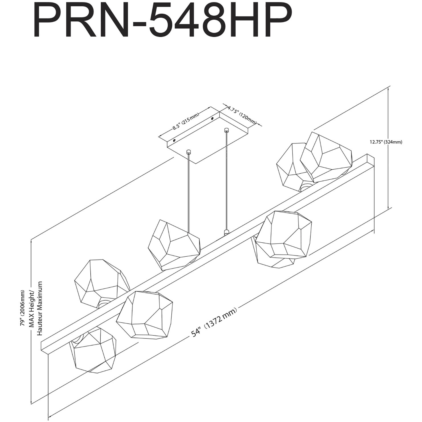 Pearlene 8 Light 54 inch Aged Brass Horizontal Pendant Ceiling Light