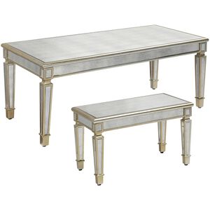 Dann Foley 48 X 24 inch Antique Mirrored and Champagne Gold Coffee Table