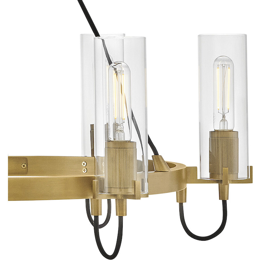 Ryden 6 Light 28 inch Heritage Brass Chandelier Ceiling Light