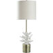 Waverly 48.5 inch 150 watt Antique Brass and Clear Table Lamp Portable Light