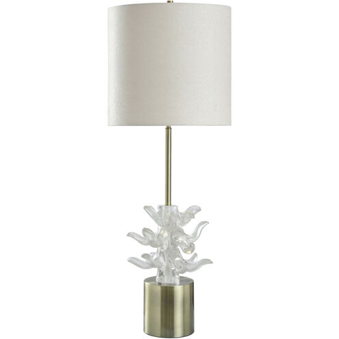 Waverly 48.5 inch 150 watt Antique Brass and Clear Table Lamp Portable Light