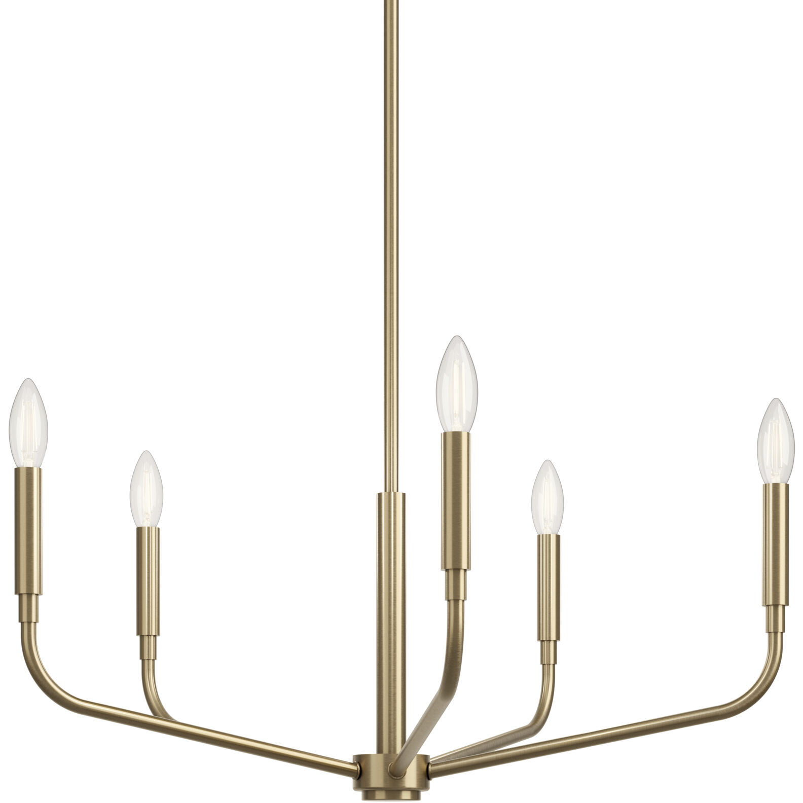 Madden 5 Light Champagne Bronze Chandelier Ceiling Light, 1 Tier Small
