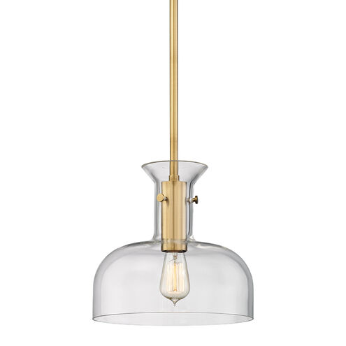 Coffey 1 Light 12 inch Aged Brass Pendant Ceiling Light