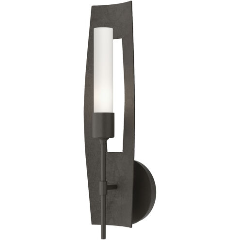 Passage 1 Light 5.3 inch Dark Smoke Sconce Wall Light in Frosted