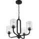 Collins 4 Light 24 inch Flat Black Chandelier Ceiling Light
