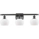 Ballston Fenton LED 26 inch Oil Rubbed Bronze Bath Vanity Light Wall Light in Matte White Glass, Ballston