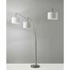 Trinity 84 inch 100 watt Satin Steel Arc Lamp Portable Light in Brushed Steel