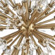 Starburst 15 Light 20 inch Satin Brass Chandelier Ceiling Light