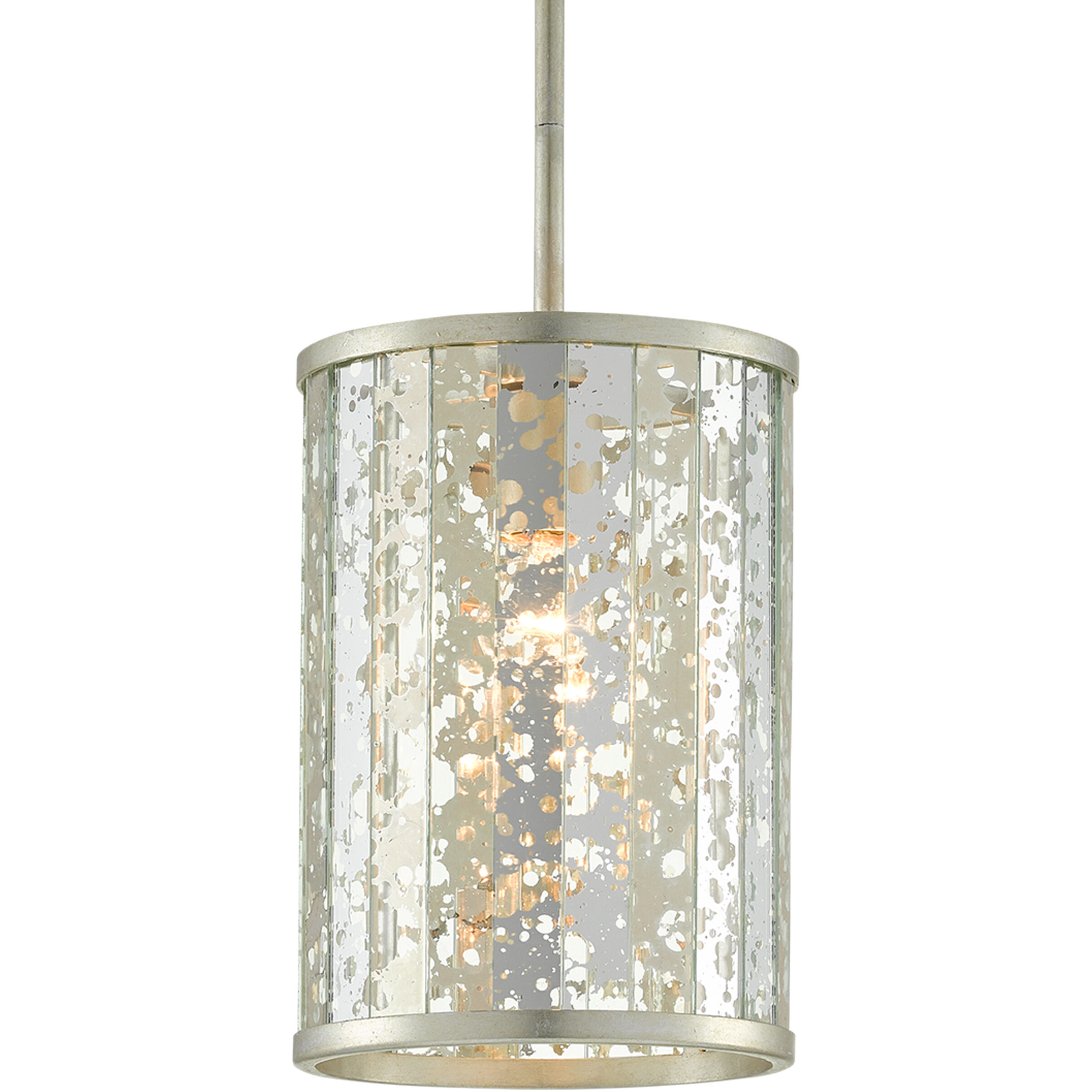 Riddle 1 Light 8 inch Silver Leaf Pendant Ceiling Light