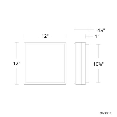 Whisper LED 12 inch Chrome Flush Mount Ceiling Light in Polished Chrome, Beyond
