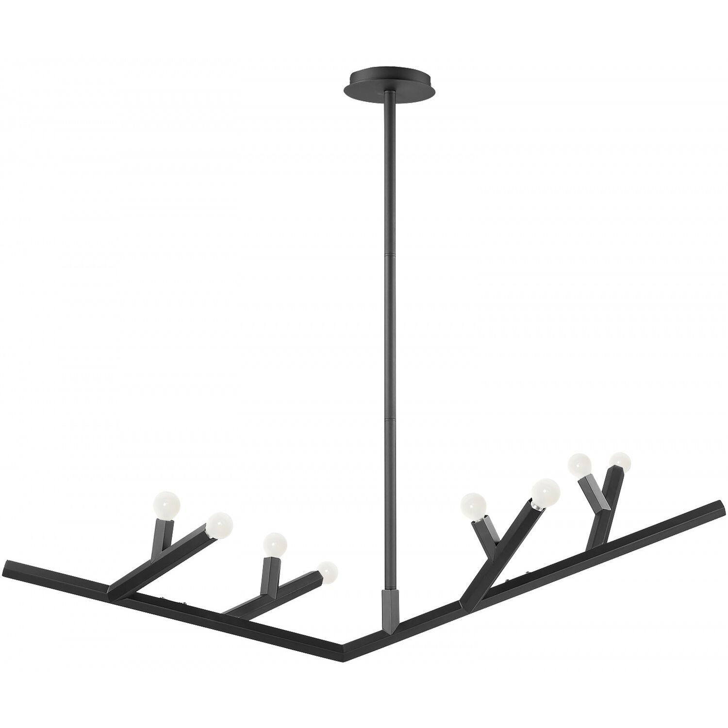 Oaks 8 Light 21 inch Black Chandelier Ceiling Light