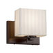 Porcelina Wall Sconce Wall Light in Dark Bronze, Waterfall, Incandescent