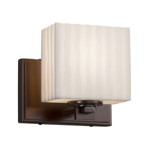 Porcelina Wall Sconce Wall Light in Dark Bronze, Waterfall, Incandescent