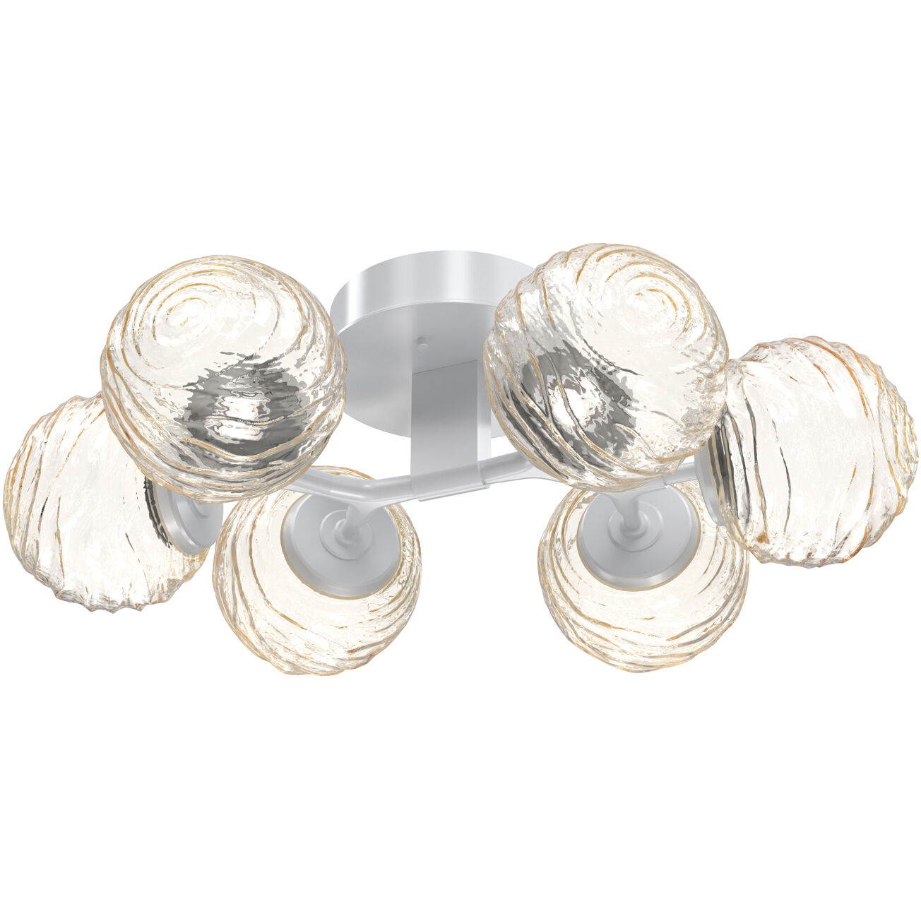 Gaia LED 30 inch Classic Silver Flush Mount Ceiling Light in 3000K LED, Amber