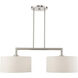 Meridian 2 Light 35 inch Brushed Nickel Linear Chandelier Ceiling Light