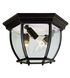 Angelus 4 Light 13 inch Black Outdoor Flushmount Lantern