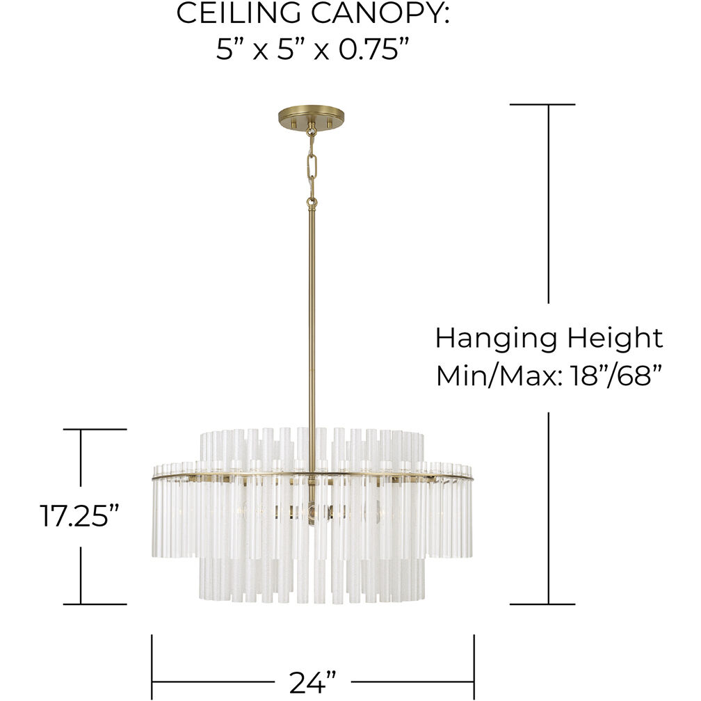 Blair 4 Light 24 inch Aged Brass Pendant Ceiling Light