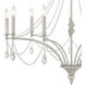 French Parlor 9 Light 38 inch Vintage White with Clear Chandelier Ceiling Light
