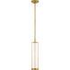Thomas O'Brien Calix LED 5.5 inch Hand-Rubbed Antique Brass Pendant Ceiling Light in White Glass