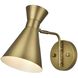 Halycon 1 Light 6 inch Satin Gold Bath Sconce Wall Light