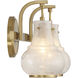 Adams 2 Light 15.5 inch Warm Brass Bathroom Vanity Light Wall Light