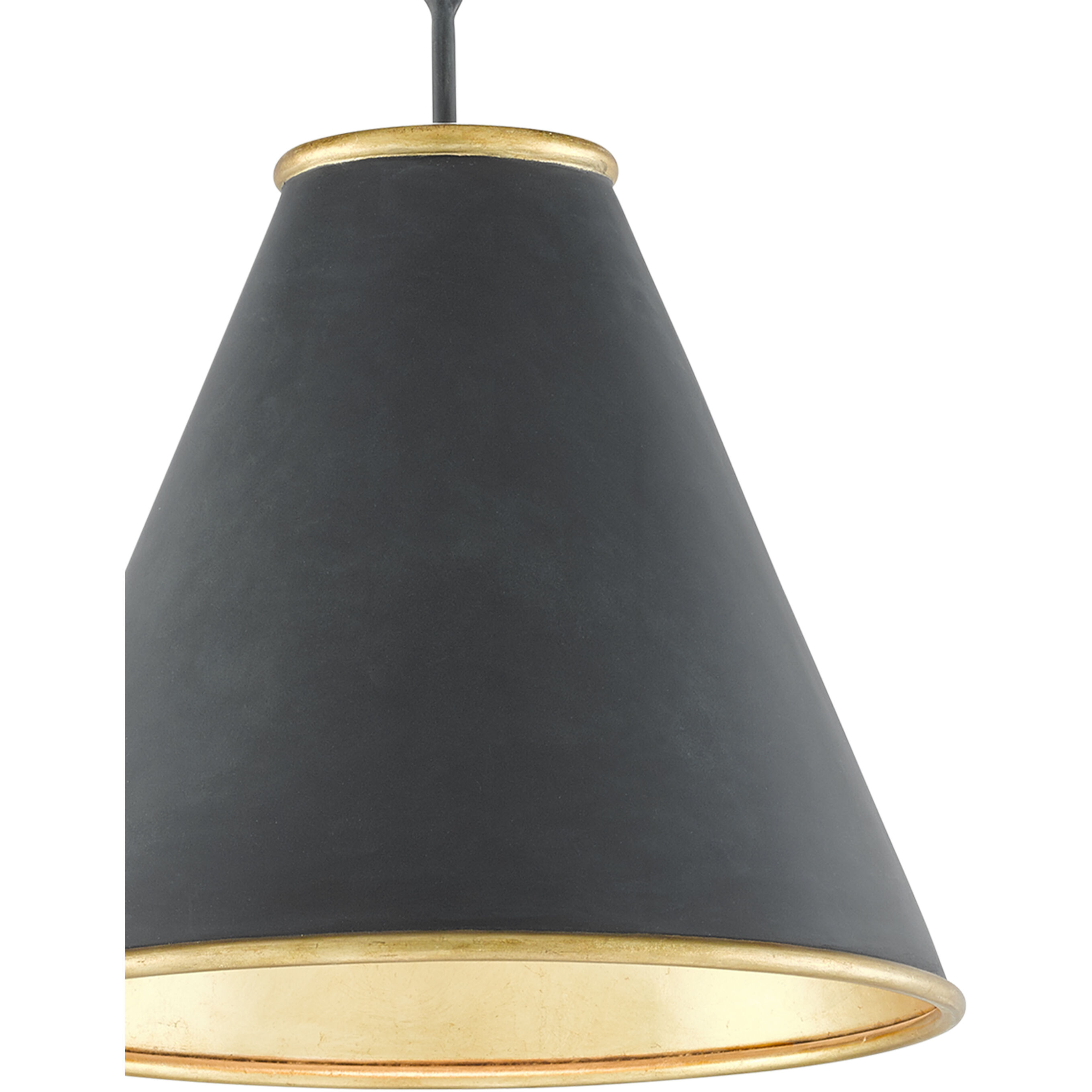 Pierrepont 1 Light 16 inch Antique Black/Contemporary Gold Leaf/Painted Gold Pendant Ceiling Light, Small