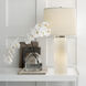 Barbara Barry Moon Glow 28.5 inch 150.00 watt White Glass Table Lamp Portable Light in Silk