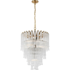 Julie Neill Lorelei LED 20.5 inch Gild Waterfall Chandelier Ceiling Light, Small