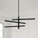 Zane 6 Light 33 inch Matte Black Chandelier Ceiling Light
