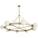 Liberty 8 Light 55.5 inch Ivory with Antique Brass Chandelier Ceiling Light