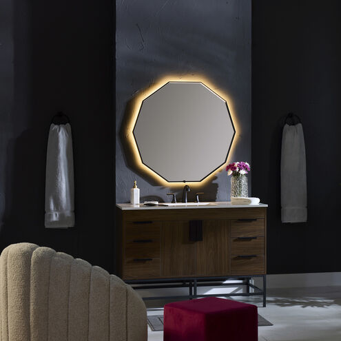 Deca 30 X 30 inch Black LED Lighted Mirror, Vanita by Oxygen