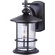 Madison 1 Light 13 inch Black Outdoor Wall Light