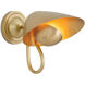 Keaton 1 Light 8.25 inch Natural Brass Wall Sconce Wall Light, Single