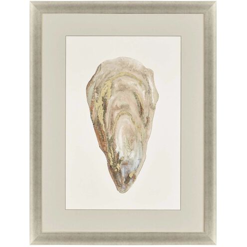 Crassostrea Virginica Neutral and Metallic and Beige and Gray Framed Art