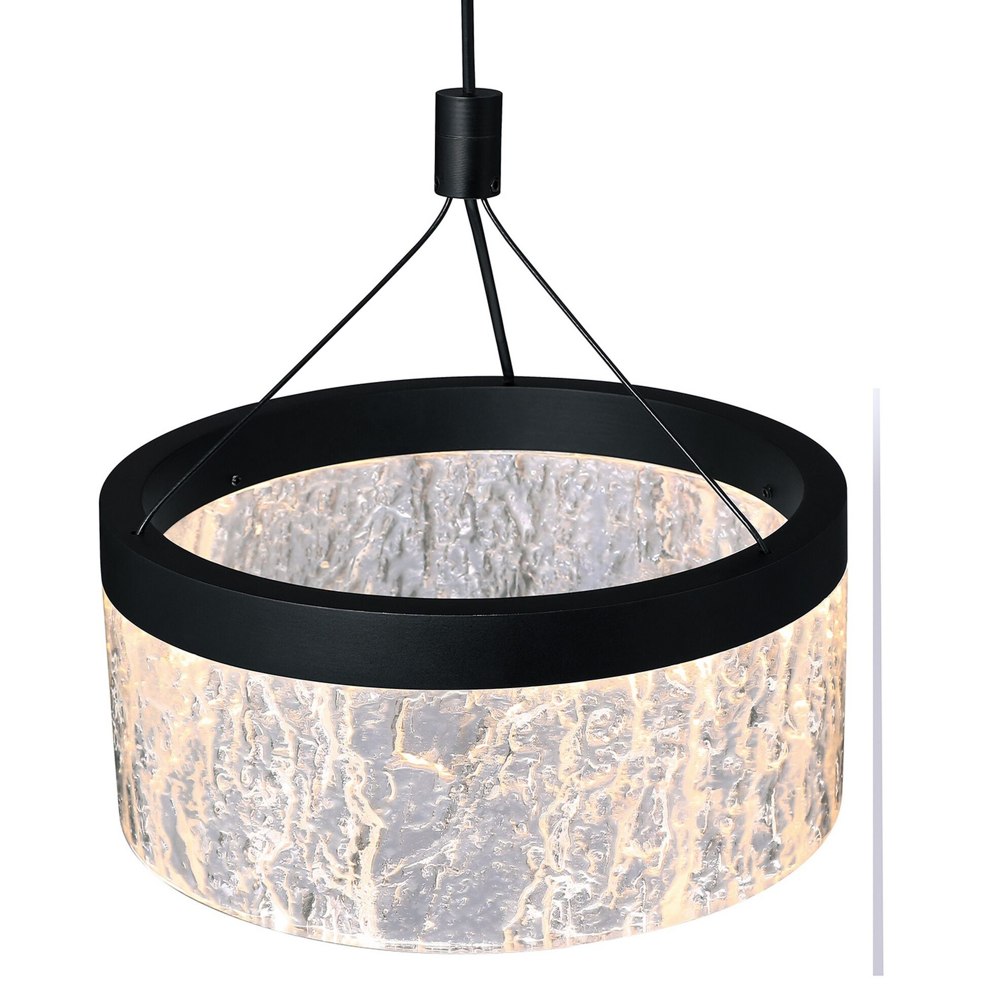 Arctic Ice 1 Light 8 inch Black Pendant Ceiling Light