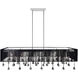 Water Drop 17 Light 13 inch Chrome Drum Shade Chandelier Ceiling Light in Black / Smoke