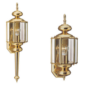 Classico 1 Light 25.5 inch Polished Brass Outdoor Wall Lantern, Large