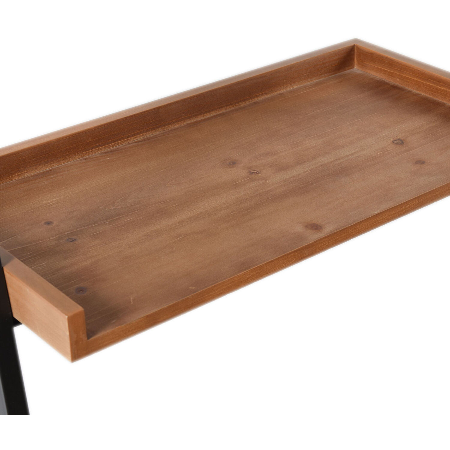 Lena 24.5 inch Black and Wood Brown Standing Shelves