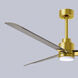 Atlas Alessandra-LK 56 inch Brushed Brass with Gray Ash Blades Indoor/Outdoor Ceiling Fan